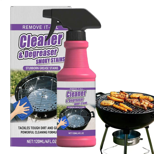 BBQ Grill Rack Cleaner Spray – Heavy-Duty Degreaser 120ml Grill Degreaser Spray Peaceful Pleasures Health and Wellness