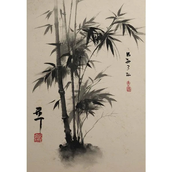 Japanese Ukiyo-e Zen Mountain Canvas Wall Art Print | Landscape