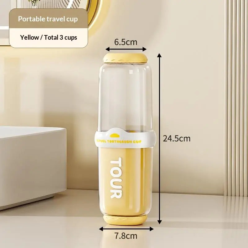 Portable Travel Toothbrush Cup & Storage Organizer Set