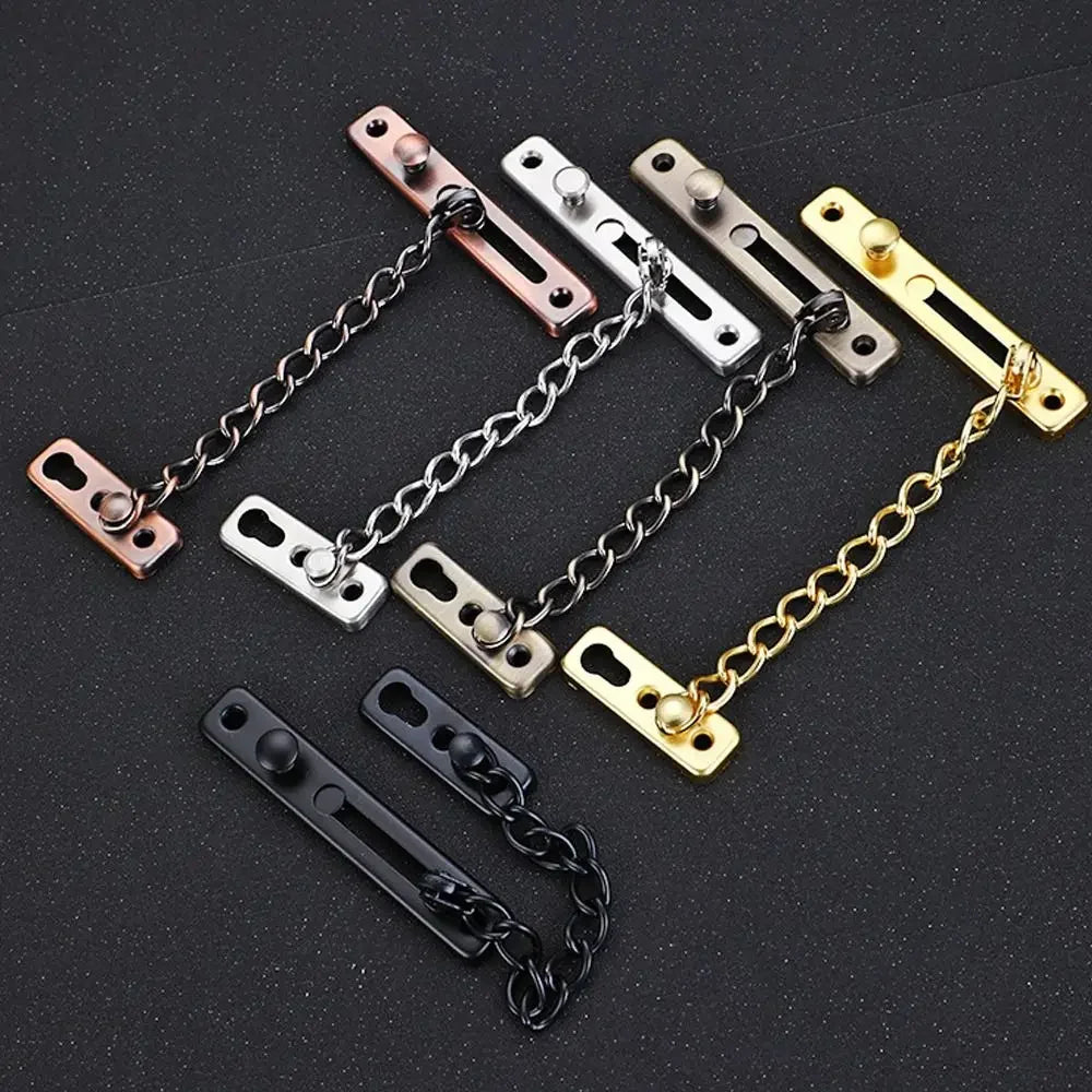 Stainless Steel Key Anti-theft Chain for Hotel Room Door Thickened Stainless Steel Key Anti-theft Chain Sliding Reverse Chain Peaceful Pleasures Health and Wellness