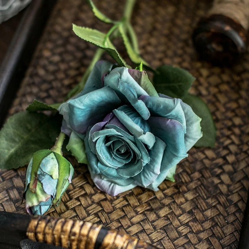Artificial Silk Rose Bouquet | Wedding & Home Décor – 1/5 Pcs