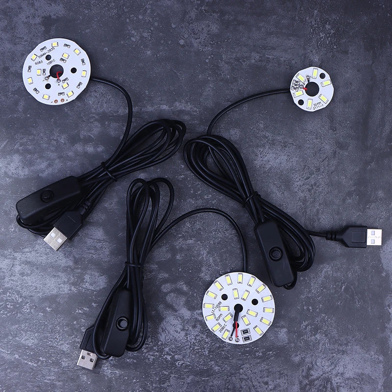 USB Plug Low Voltage DC 5V LED Light Source SMD 5730/2835 LED Light Beads Ring Chip With 1.5m Swtich Cable 3/5/10W White Light Peaceful Pleasures Health and Wellness
