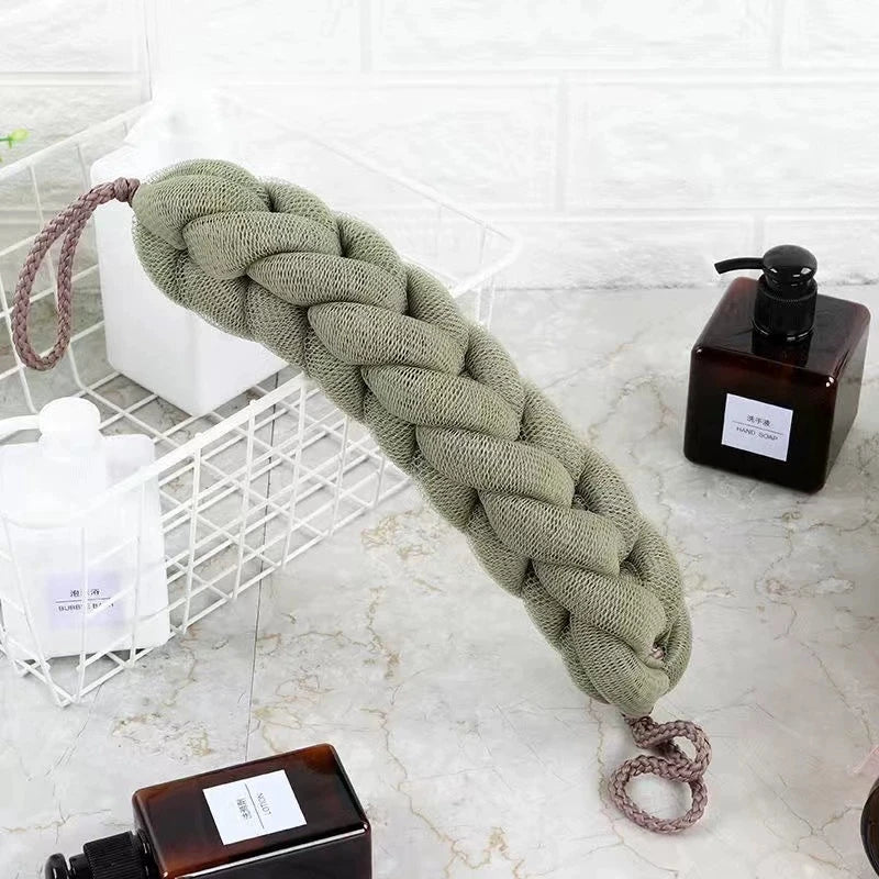 Flower Mesh Back Scrubber Strap – Exfoliating Bath Sponge