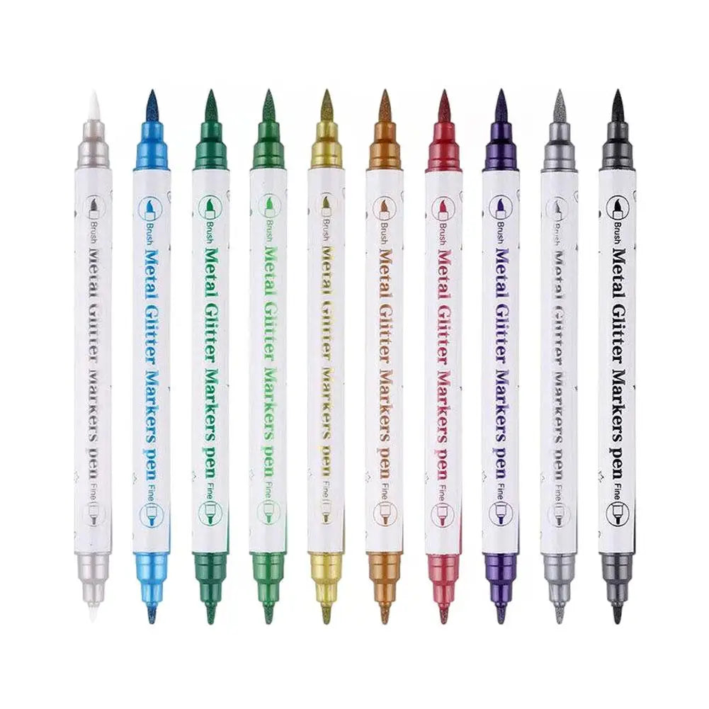 10-Color Temporary Tattoo Pen Set | Nail Art & Body Doodle Kit