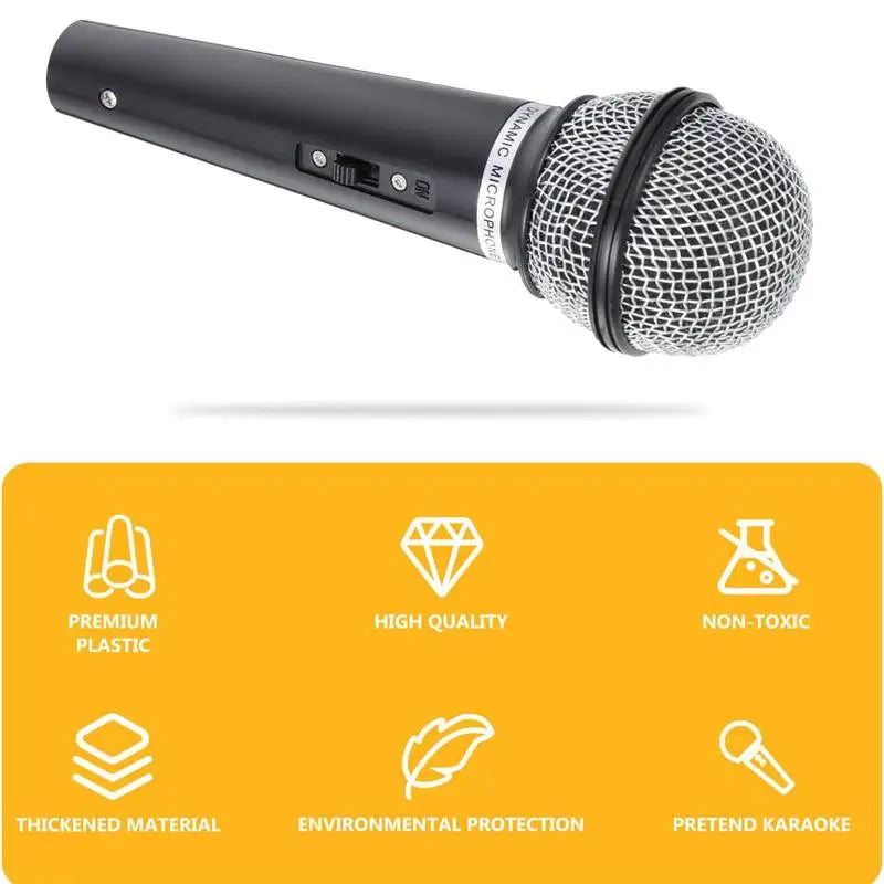 Mini Prop Microphone Fake Stage Play Speaker Music Toys Pretend Play Toddler Toy Kids Model Musical Instrument Learning Peaceful Pleasures Health and Wellness