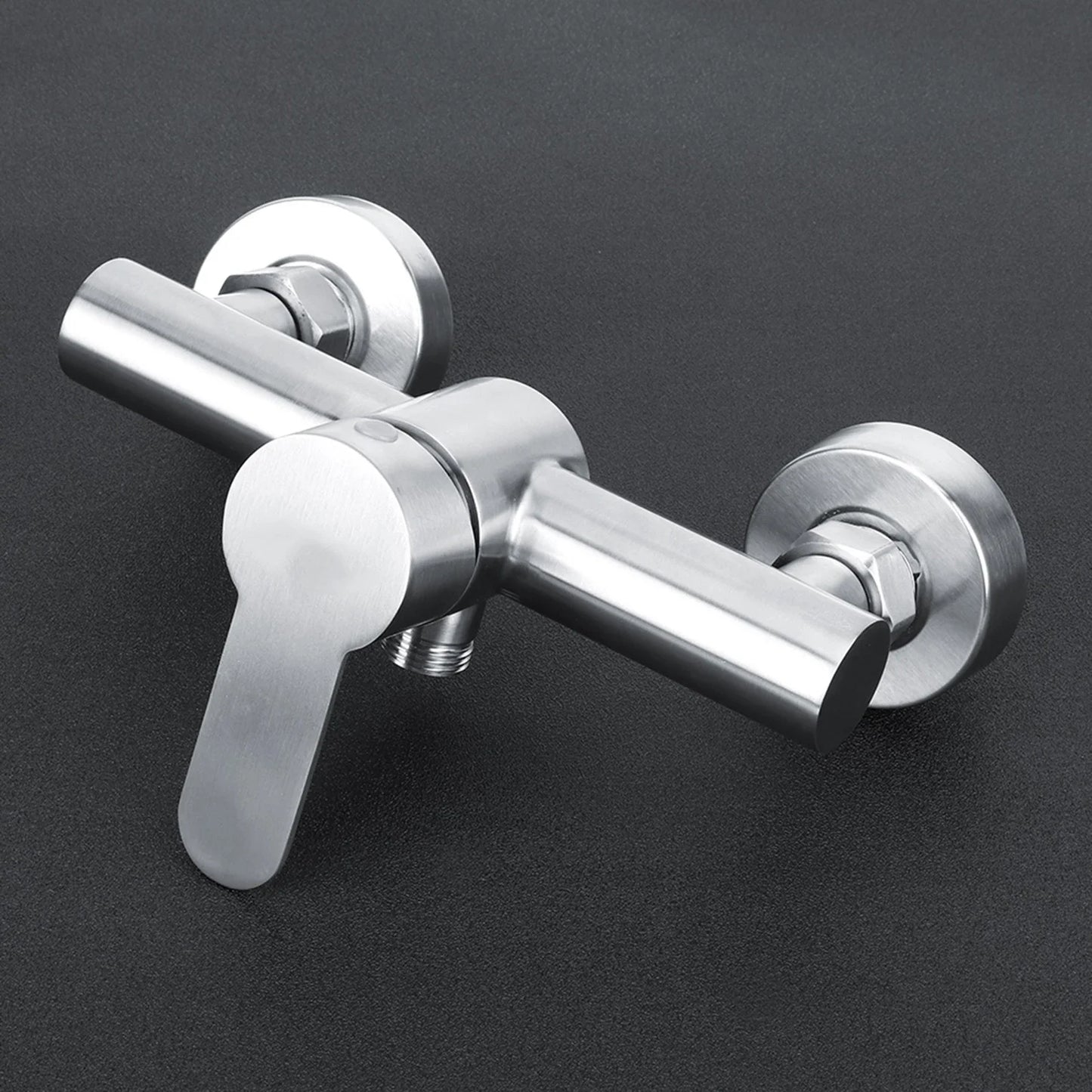 Wall-mounted Shower Faucet Stainless Steel Single Handle Tap Bathroom