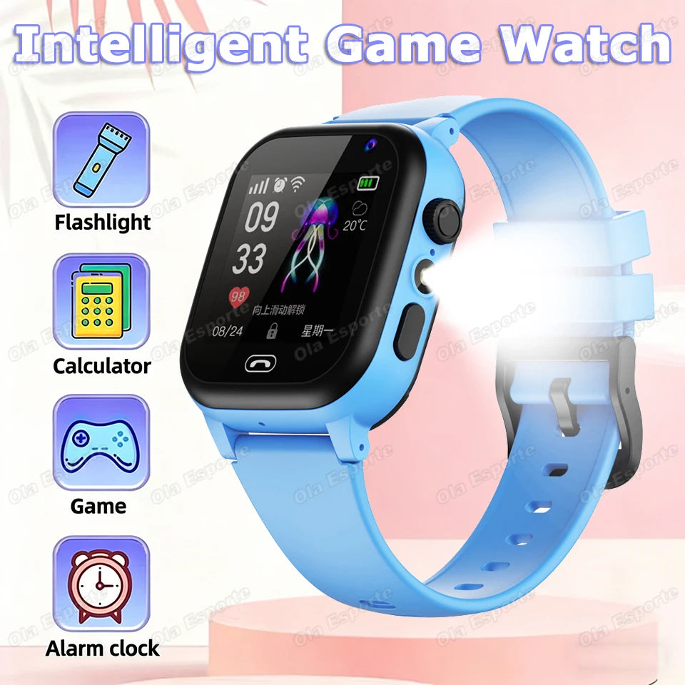 Kids Smart Watch GPS SOS Video Call 2G SIM Waterproof Camera