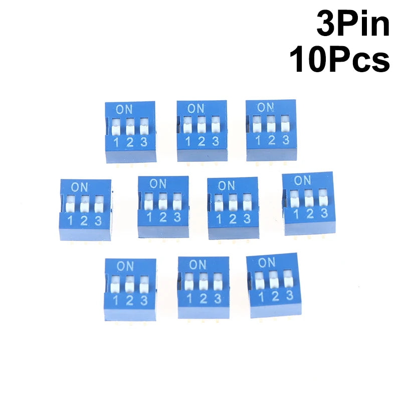 Blue DIP Switch Kit 2.54mm Slide Toggle Switches 1–10 Pin