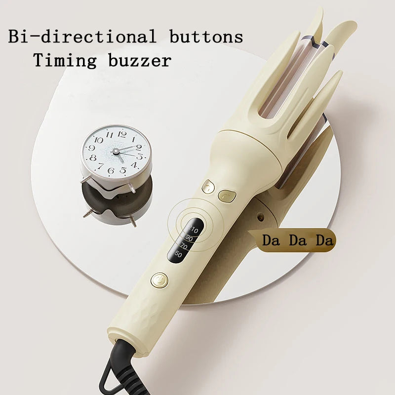Automatic curling iron, 28 mm barrel, 4 temperature modes, negative ion generator, smart timer and sensor（U.S. Plugs） Peaceful Pleasures Health and Wellness