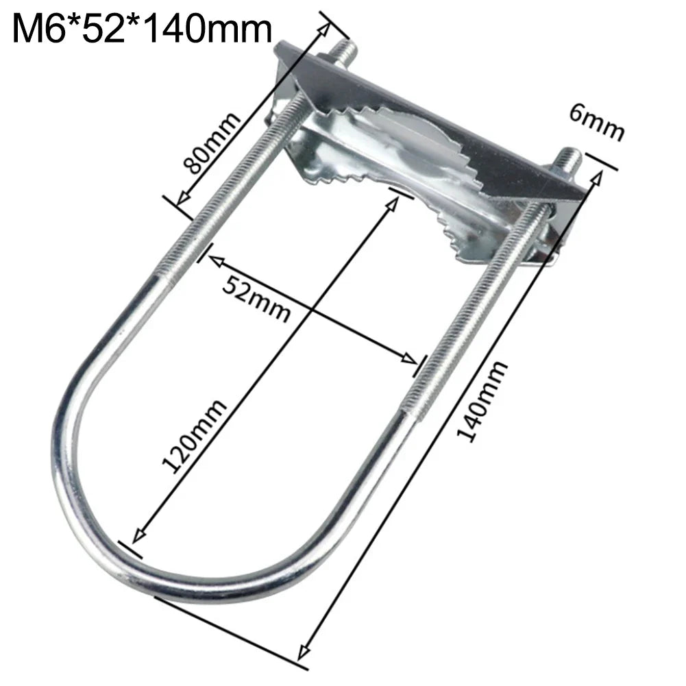 Heavy Duty U-Bolt Mast-to-Mast Antenna Mount Bracket Clamp Kit
