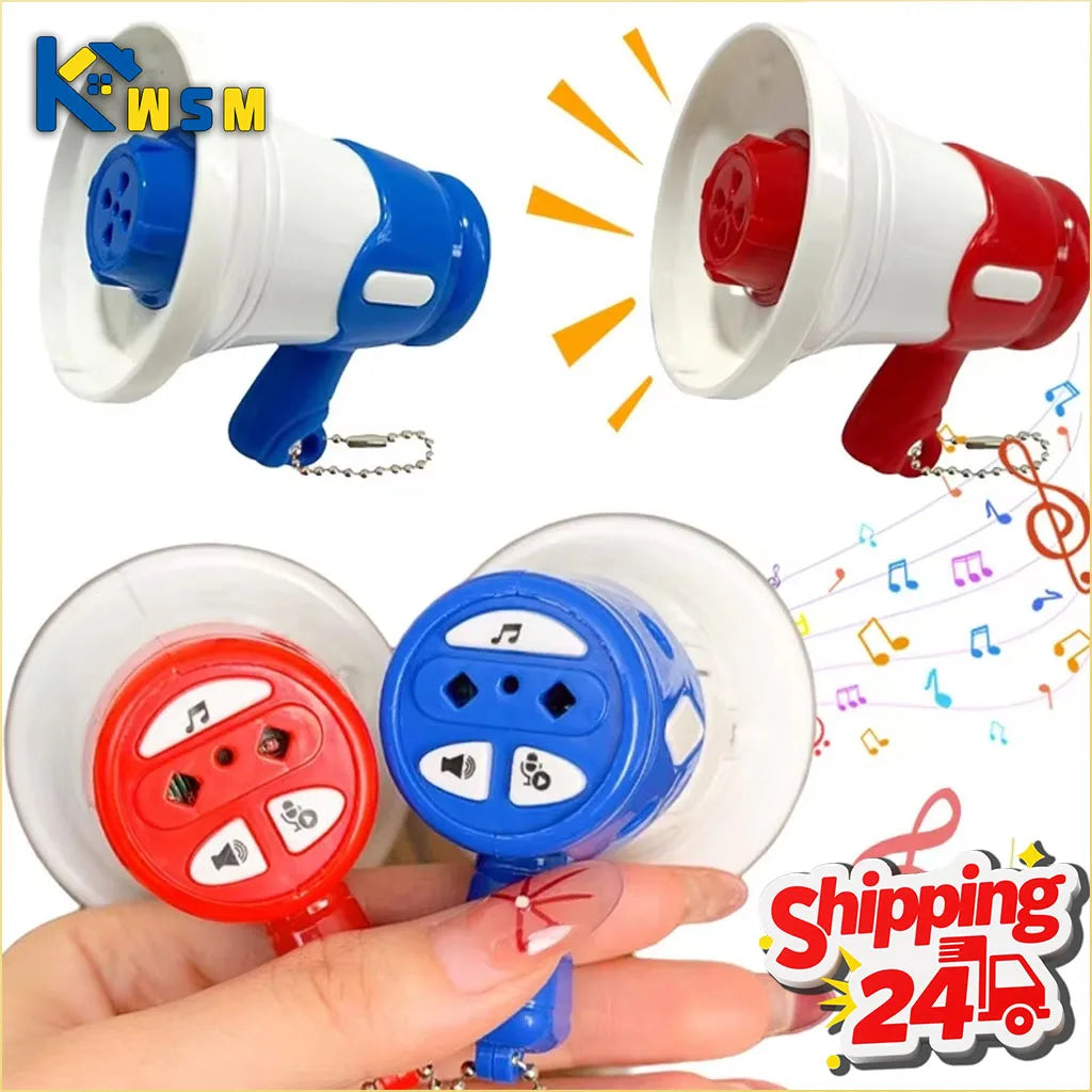Mini Megaphone Keychain with Recording – Funny Novelty Gift