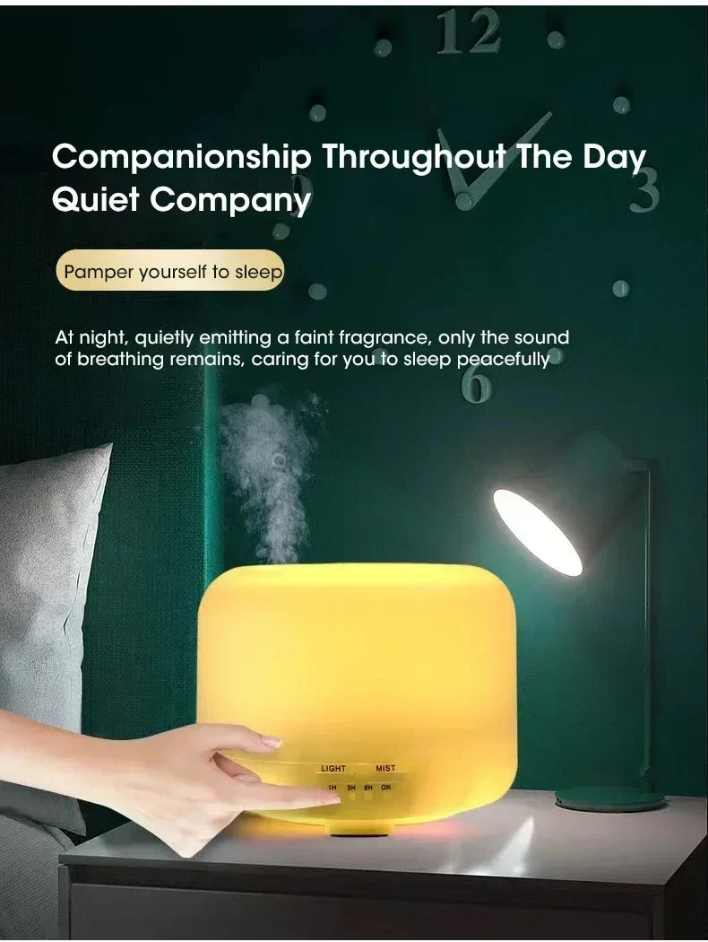 500ml USB Wood Grain Aroma Diffuser & Mini Humidifier