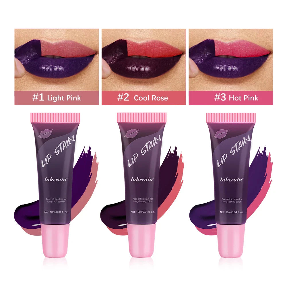 Peel-Off Matte Lip Stain – Rose Pink, Waterproof, Long-Lasting