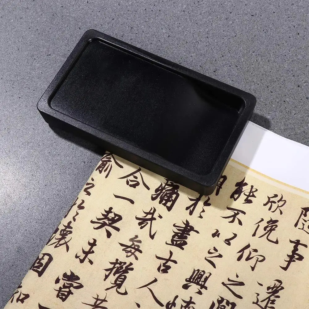Lightweight Portable Writing Multi-function Two-sided Penmanship Chinese Brush Calligraphy Inkwell Inkslab Calligraphy Inkstone Peaceful Pleasures Health and Wellness