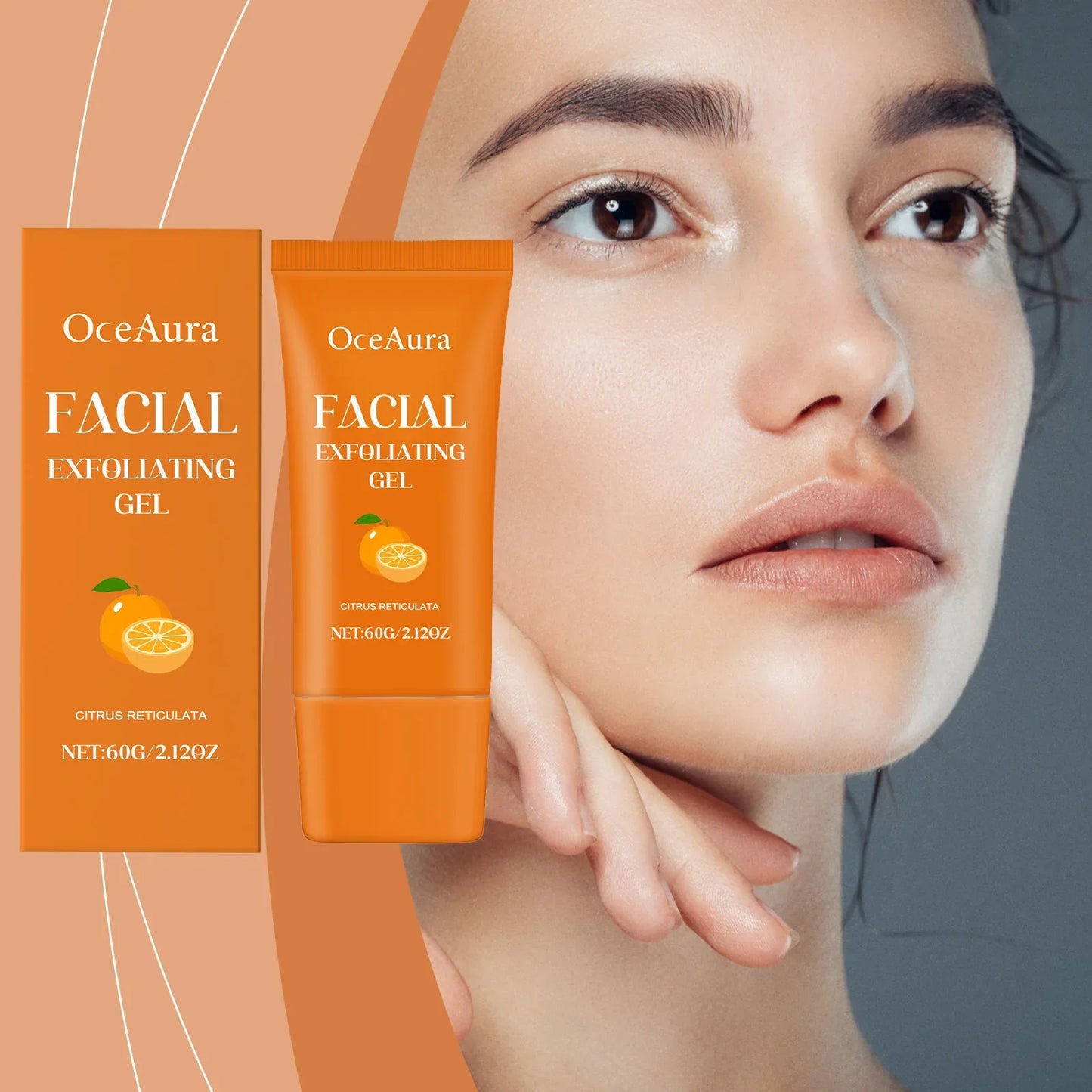 OceAura Orange Exfoliating Gel – Face & Body Scrub Cream 60g