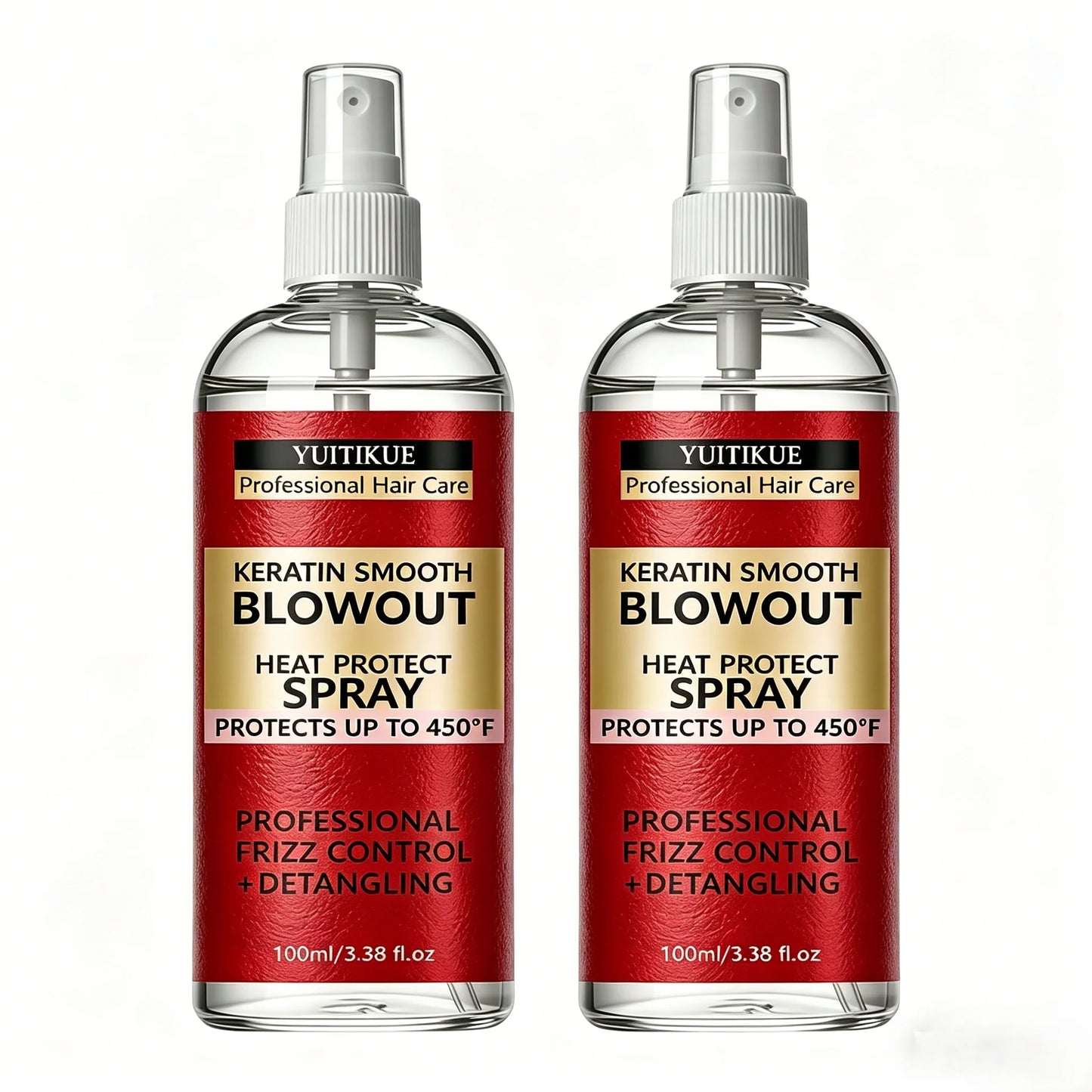 YUITIKUE Keratin Heat Protect Spray – 450°F Frizz Control