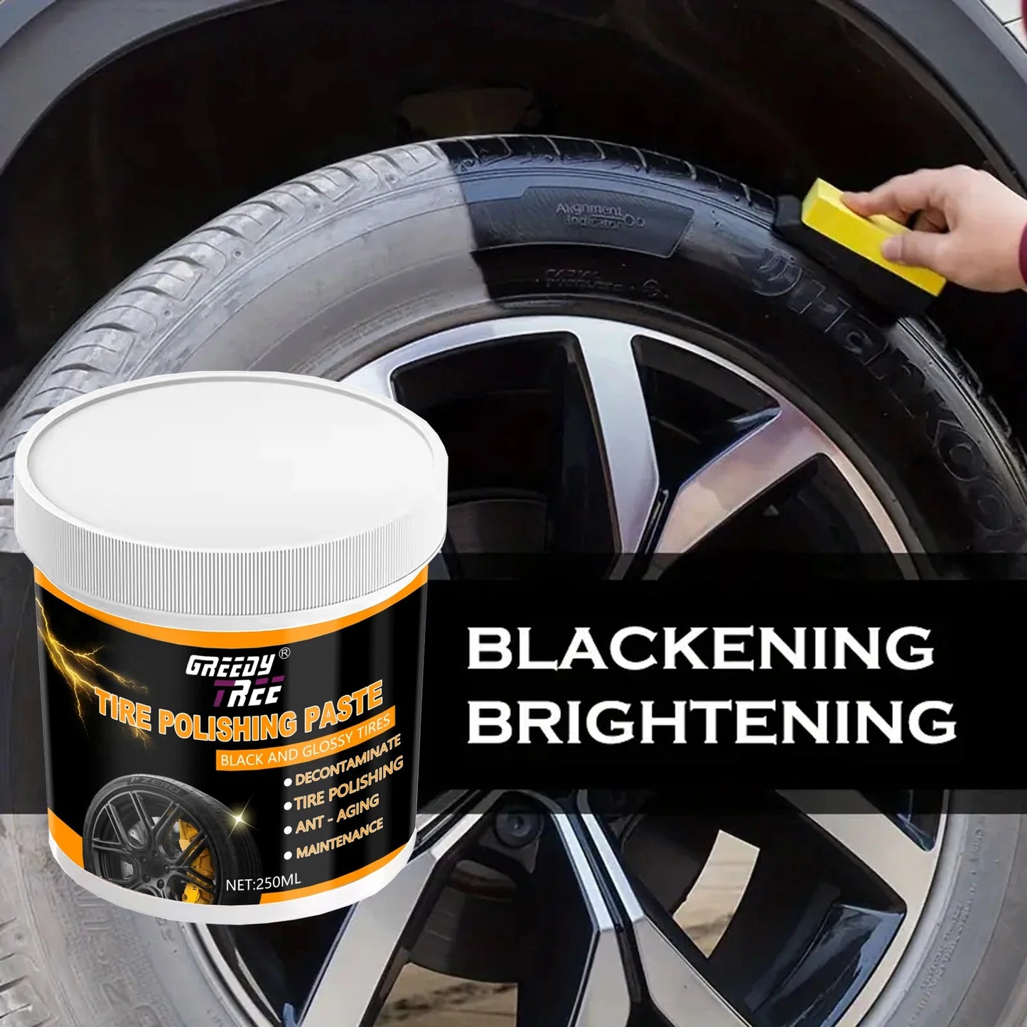 Tire Wax Brightening Paste – Dark Color & Anti-Cracking Guard