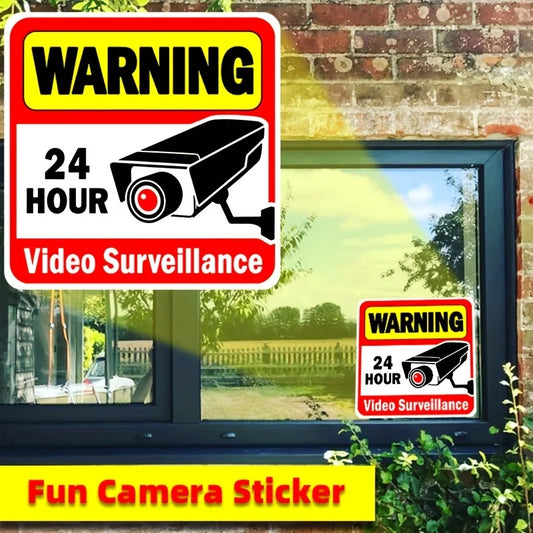 24-Hour Security Warning Stickers – 2pcs | Home & Business Security Warning Stickers Oasis Select