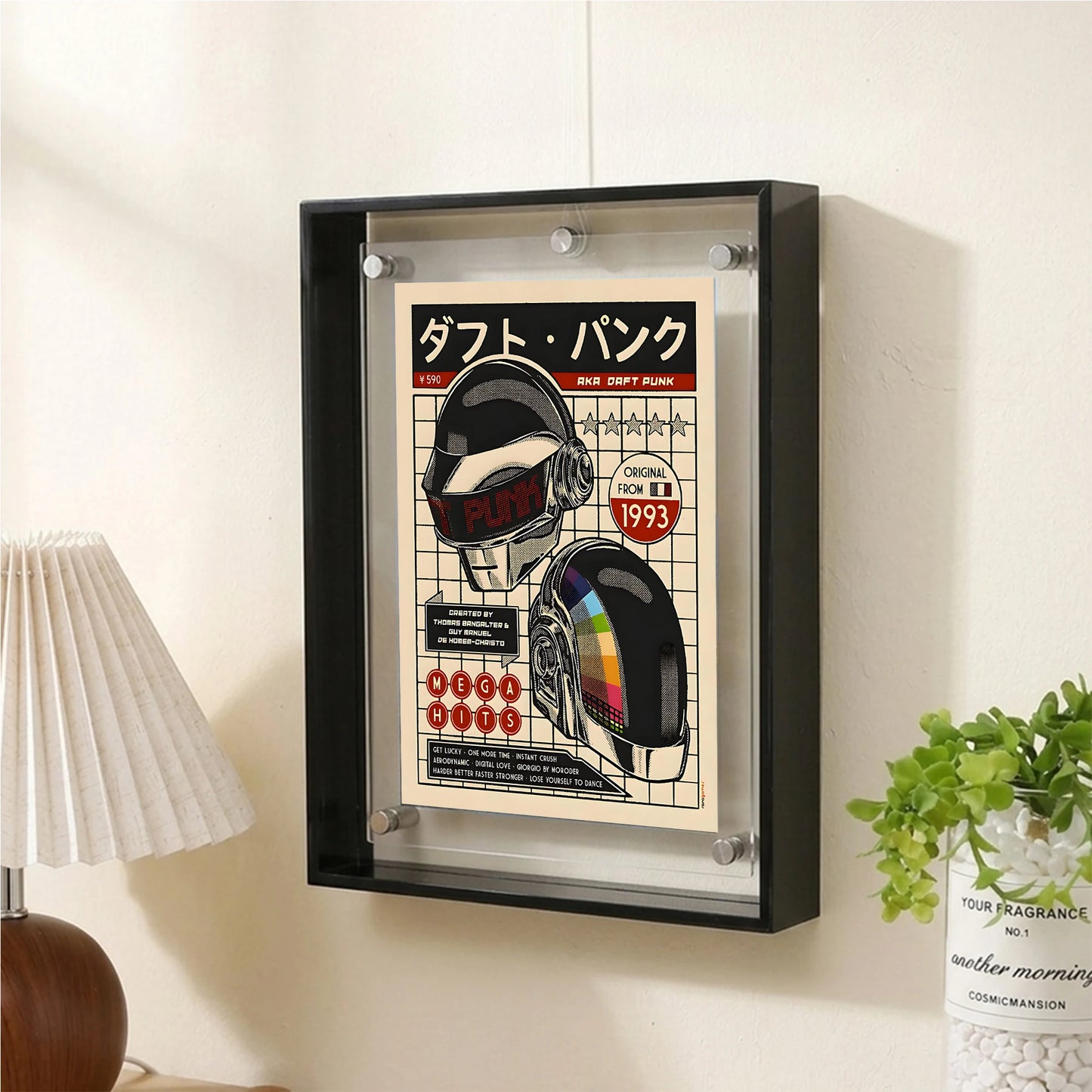 Acrylic Daft Punk Retro Helmet Wall Frame | Square & Rectangle