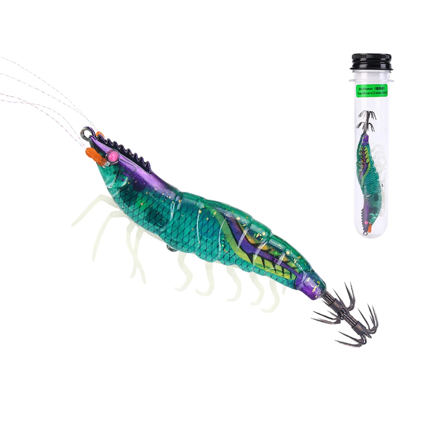 Hard Fishing Lures with 3D Holographic Eyes & Treble Hook Slow-Sinking Sea Fishing Hard Lure Double-Layer Rust-Proof for Octopus Peaceful Pleasures Health and Wellness Purple