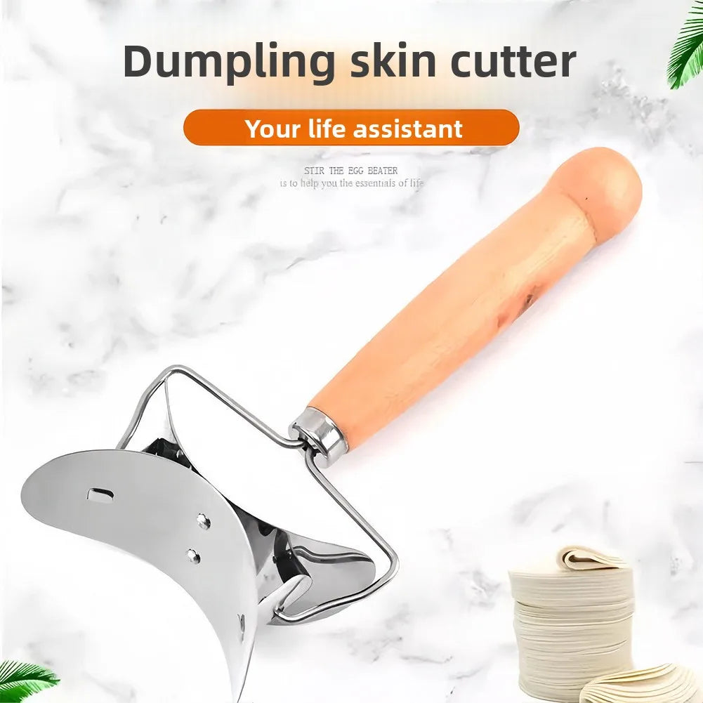 Dumpling Skin Round Cutter,Kitchen Pastry Circle Cutter Tool High-Grade 304 Stainless Steel,For Family Holiday Kitchen Gathering Peaceful Pleasures Health and Wellness