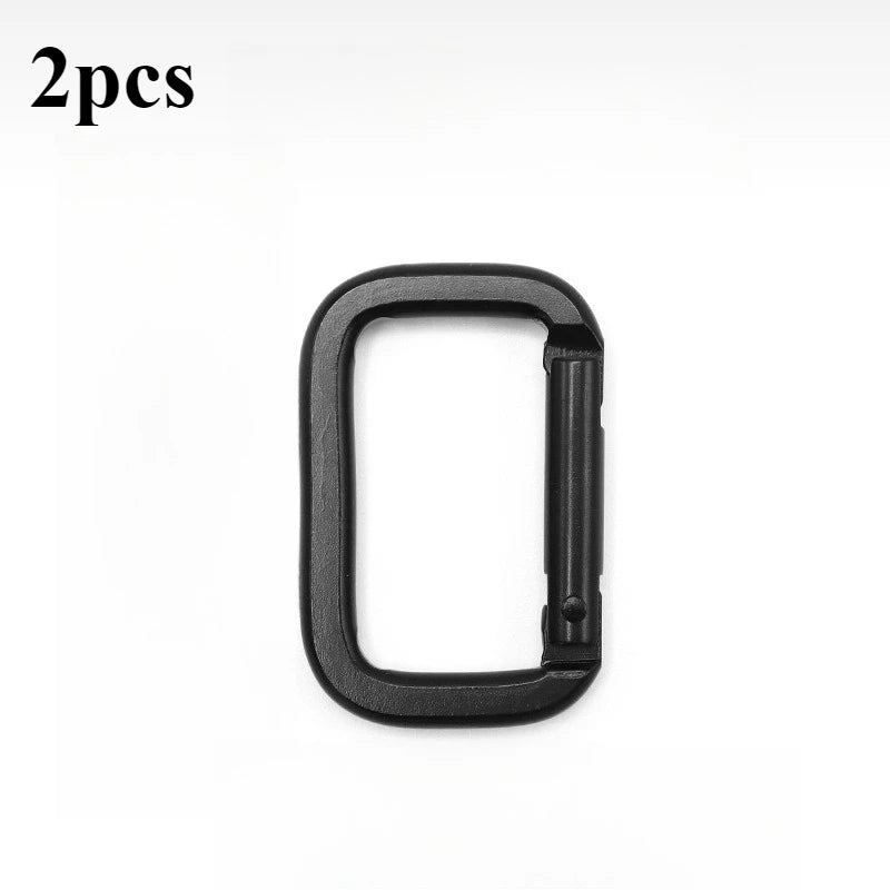 2-Pack Aluminum Carabiner Spring Snap Clip Keychain Camping Hiking Carabiner Keychain Clip Peaceful Pleasures Health and Wellness 2pcs