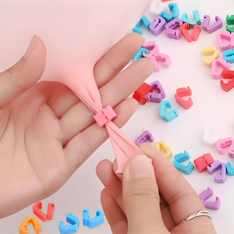 Colorful Reusable Balloon Sealing Clips & Knot Tying Tool Balloon Sealing Clips Peaceful Pleasures Health and Wellness
