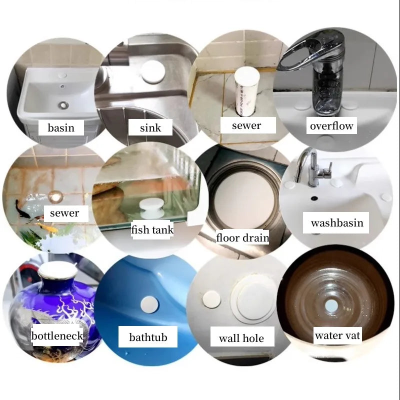 Rubber Overflow Ring Drain Cover & Sink Seal Plug – 2 Pack