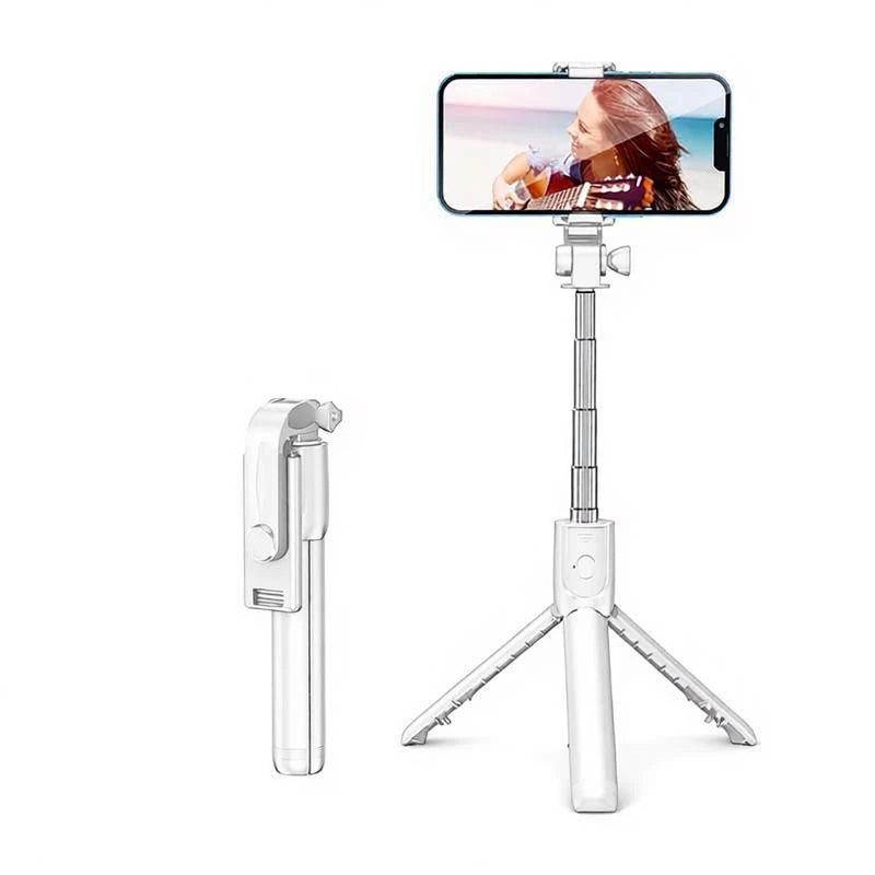 ‌2026Upgrade Selfie Stick Tripod 360° Rotating Phone Holder Wireless Remote for iPhone/Android Ultra-Portable Travel Photography Peaceful Pleasures Health and Wellness WHITE