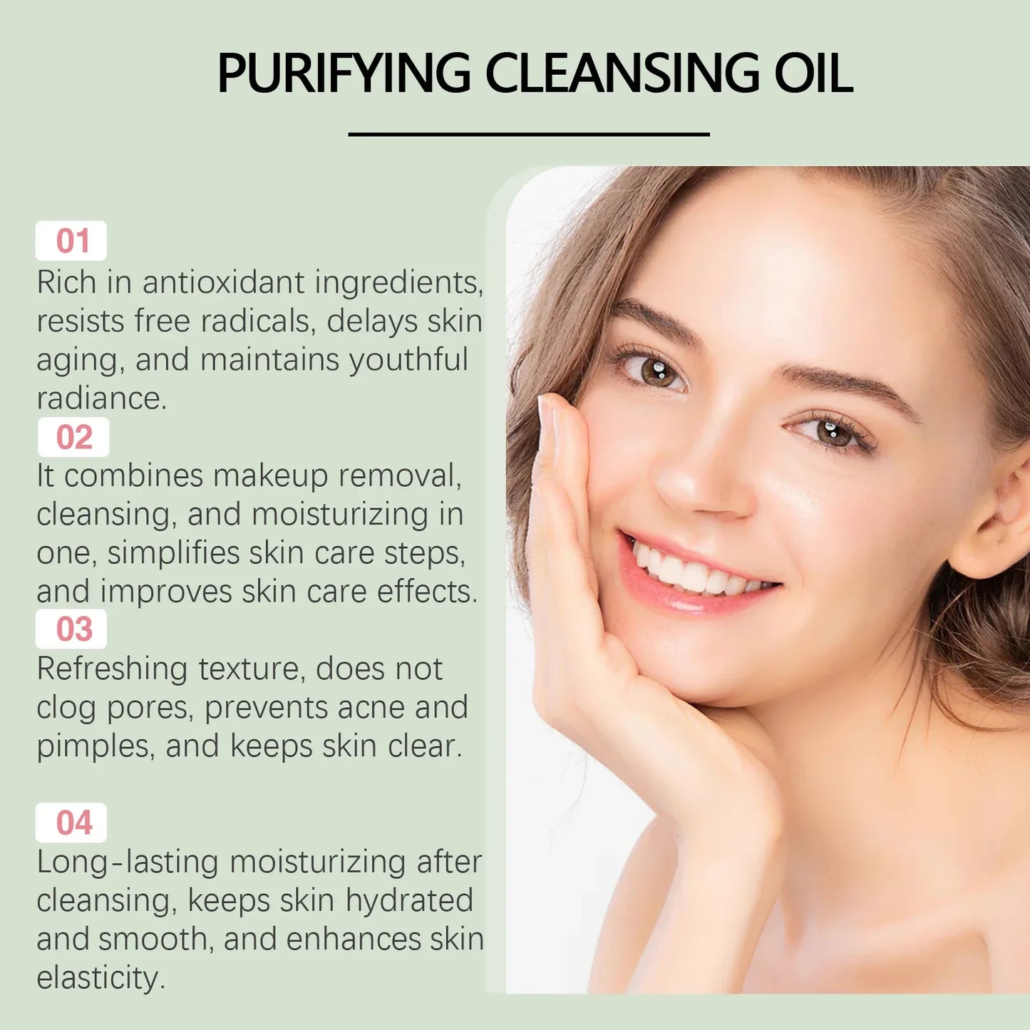Non-Greasy Facial Cleansing Oil – Makeup Remover & Pore Cleanser