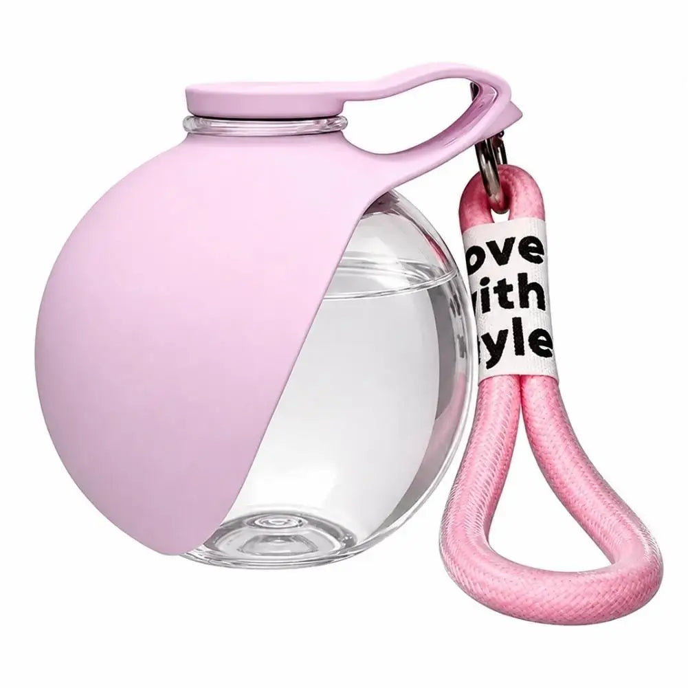 285ml Portable Dog Water Bottle with Foldable Silicone Bowl