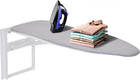 Foldable Wall-Mounted Ironing Board, 36.2” x 12.2”, Space-Saving for Home & Dorms with Easy-Release Lever and Removable Cover Peaceful Pleasures Health and Wellness United States