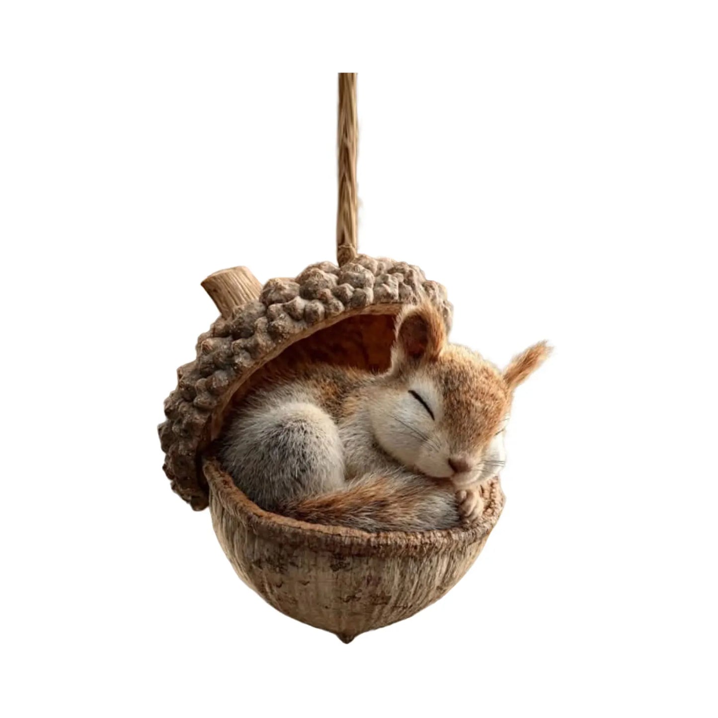 Animal Acorn Christmas Ornaments – Fox Hedgehog Bunny