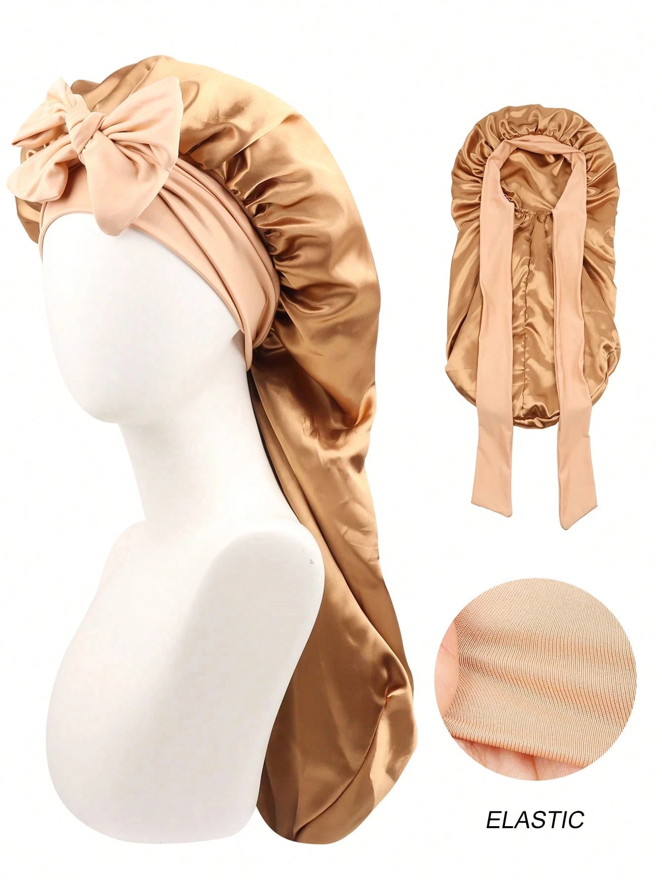Satin Silk Sleep Bonnet for Women – Curly & Braided Hair Cap