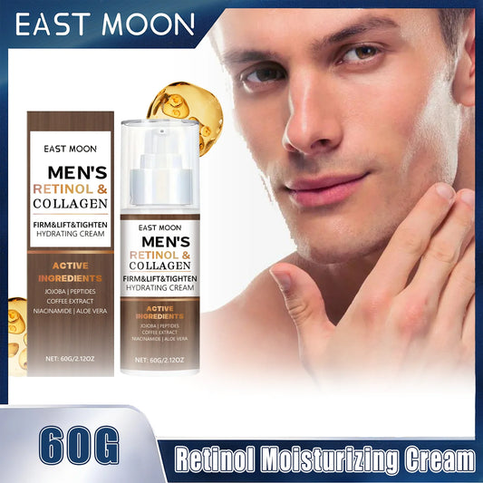 East Moon Men's Retinol Collagen Face Cream – Hydrate & Firm Men's Face Cream Peaceful Pleasures Health and Wellness