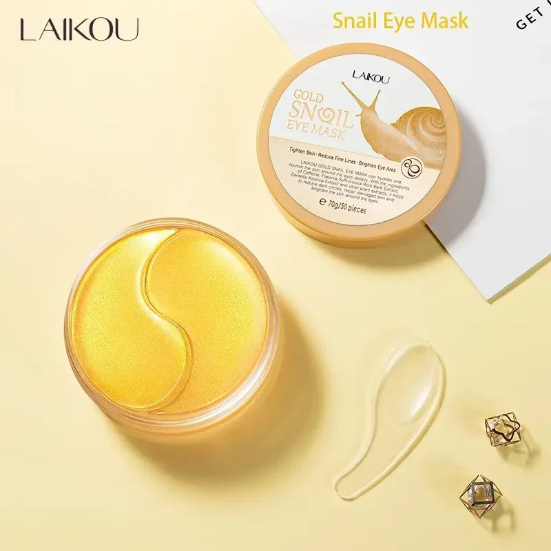 LAIKOU Under Eye Mask – Snail or Sakura, Anti-Aging & Dark Circle Reducer Peaceful Pleasures Health and Wellness Snail eye mask