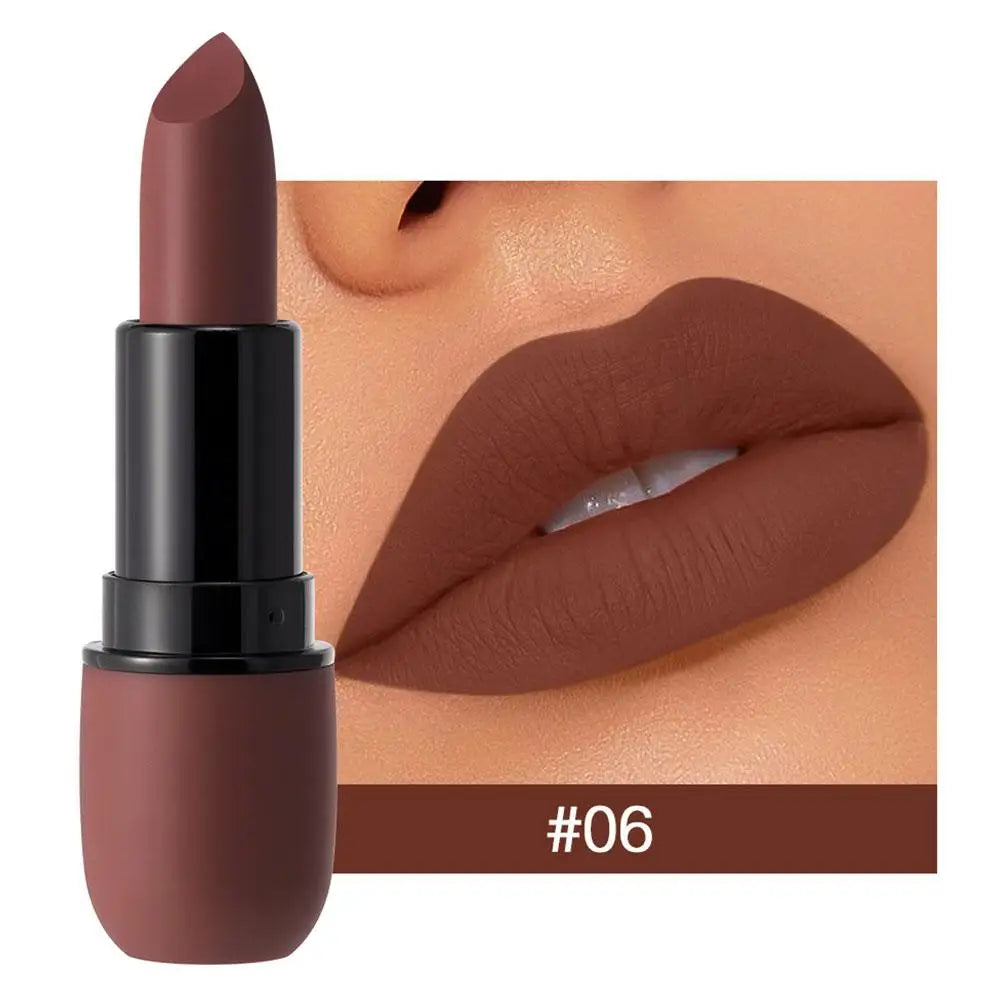 Velvet Matte Lipstick – Long-Lasting Waterproof High Pigment