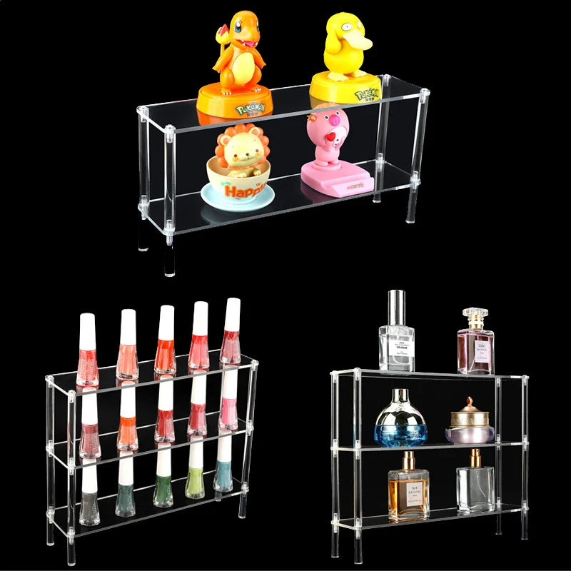 4-Tier Acrylic Display Shelf for Figures, Jewelry & Collectibles