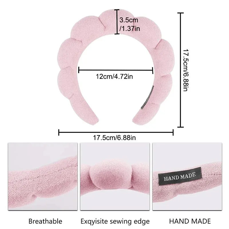 Hair Band Wash Face Shower Cloud Sponge Hair Band Makeup Removal Band Hair Bubble Soft Headband Popular in Europe and America Peaceful Pleasures Health and Wellness