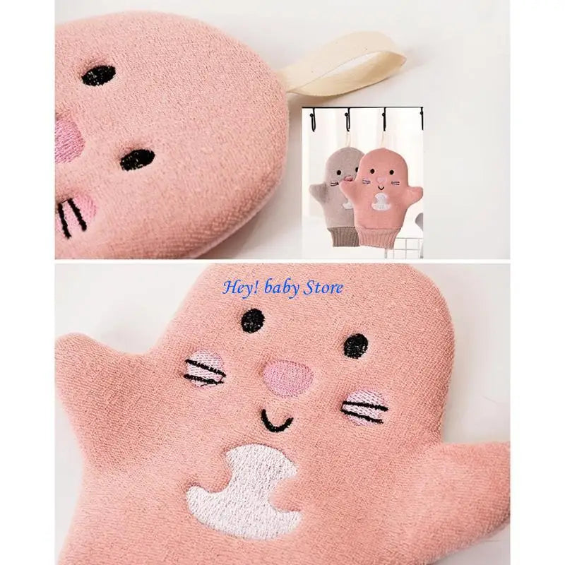 Kids Cartoon Cactus Bath Mitt – Soft Sponge Washcloth Glove