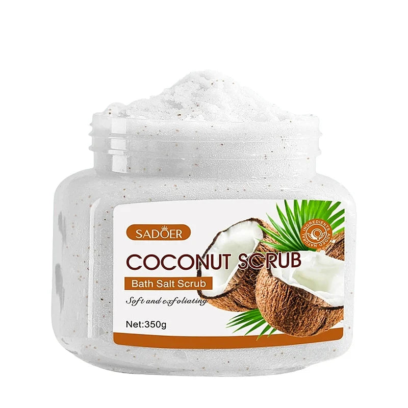 SADOER 350g Coconut Body Scrub – Walnut Shell & Glycerin