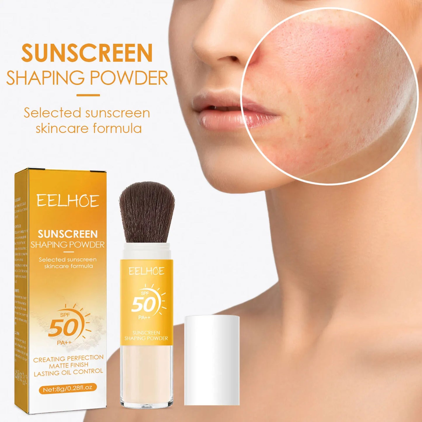 EELHOE SPF50 Sunscreen Loose Powder – Oil Control & Brighten