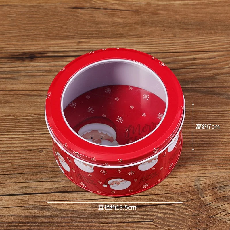 Christmas Metal Tin Candy Cookie Gift Box | Festive Packaging
