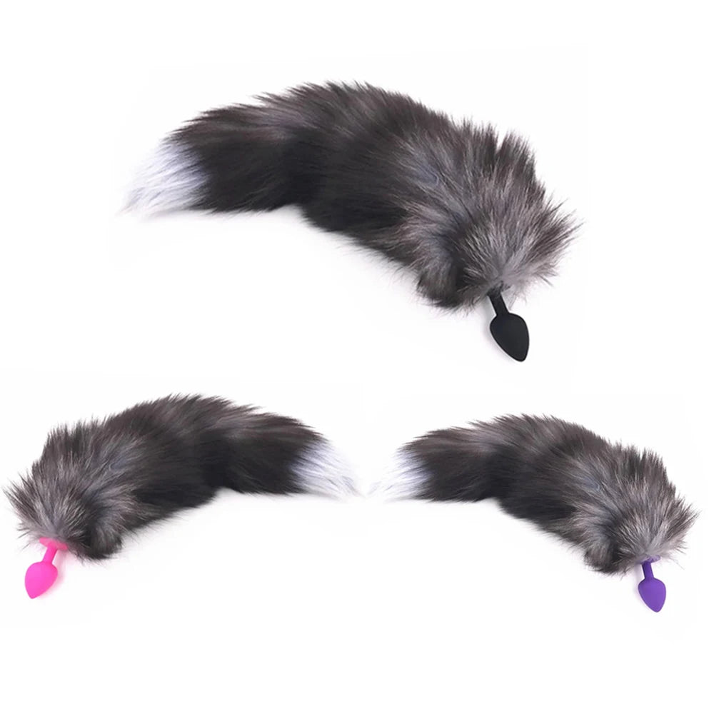 Sex Toy Anal Plug Anal Toys Long Fox Tail Erotic Anus Toy Ass Stuff With Silicone Inserted Behind The Anus Sexy Toys For Woman Peaceful Pleasures Health and Wellness
