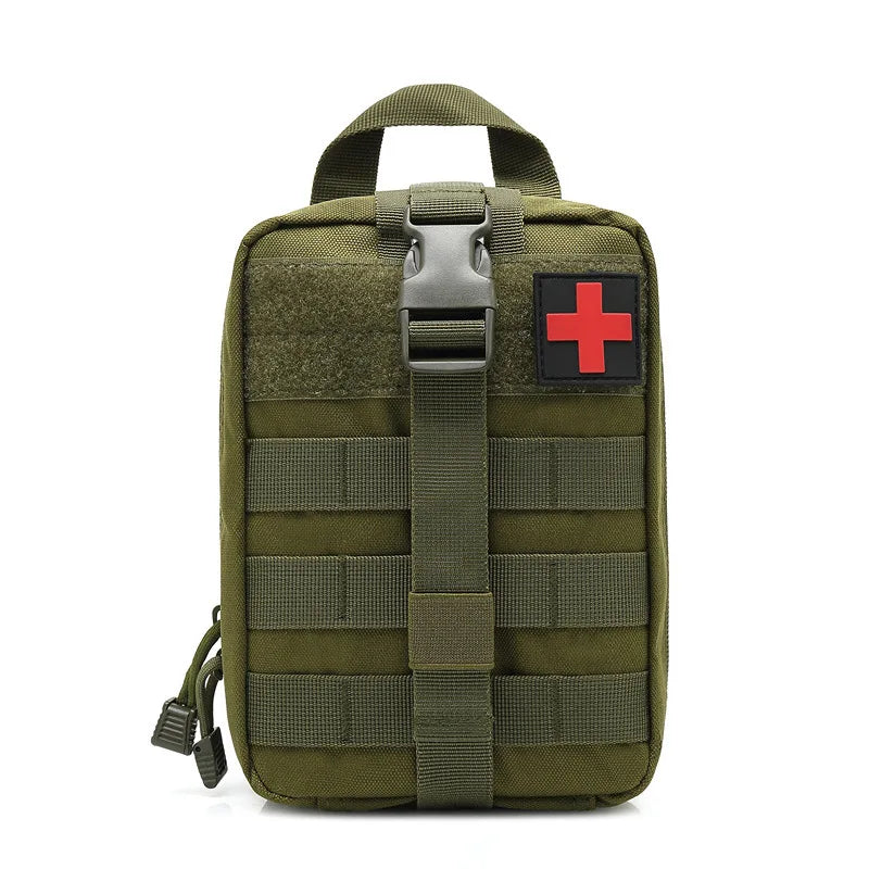 1000D Portable Tactical First Aid Kit Medical Bag Empty First Aid Pouch Bag for Camping Hiking Travel Survival Tools EDC Pouch Peaceful Pleasures Health and Wellness Green