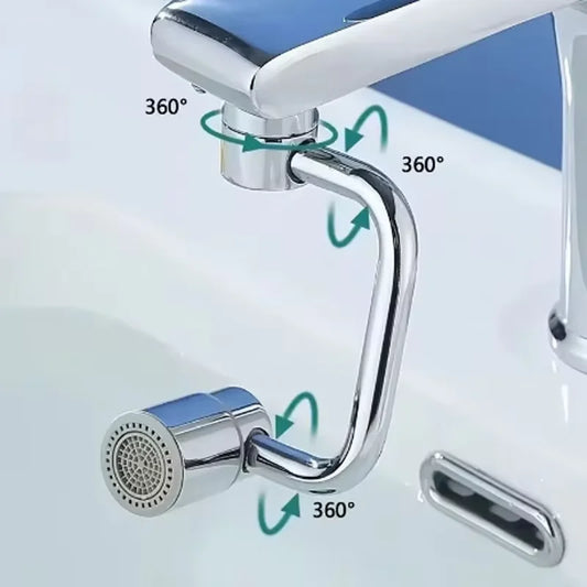 1080° Swivel Stainless Steel Faucet Extender | Dual Spray Mode Faucet Extender Peaceful Pleasures Health and Wellness