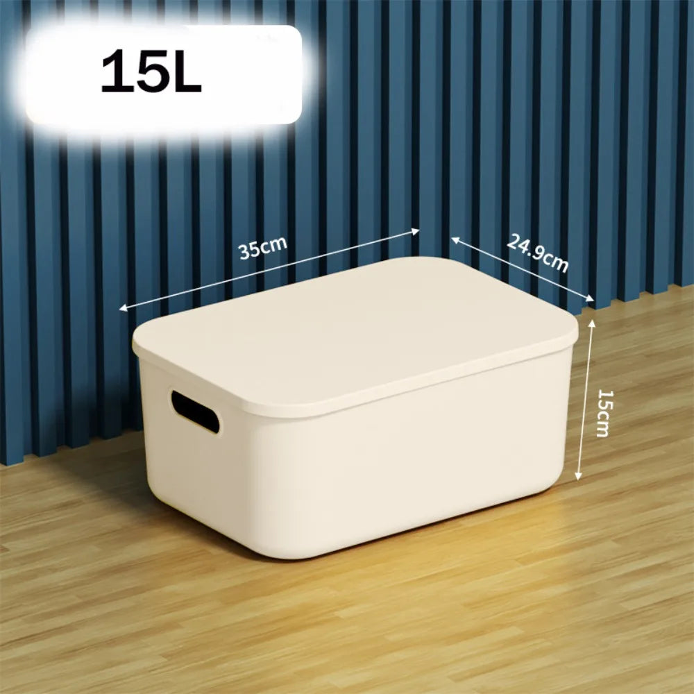 Stackable Plastic Storage Box with Lid | Home Organizer