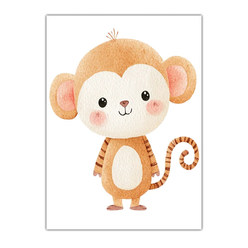 Nursery Wall Art, Cute Baby Cheetah Canvas Painting, Minimalist Animal Poster Print for Kids Boy Girl Bedroom Decor Peaceful Pleasures Health and Wellness 05 50x70cm NoFrame China Mainland