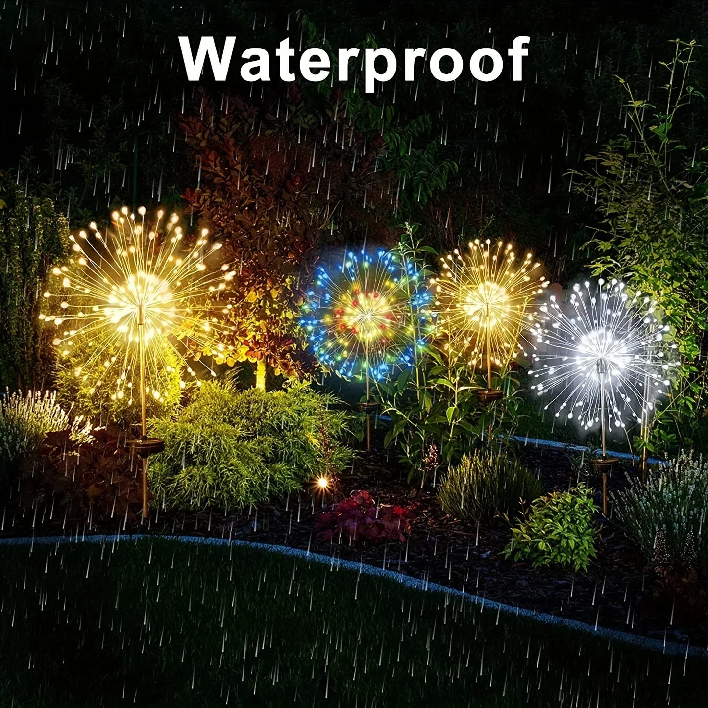 Solar Fireworks Lights Outdoor – Garden, Patio & Party Décor