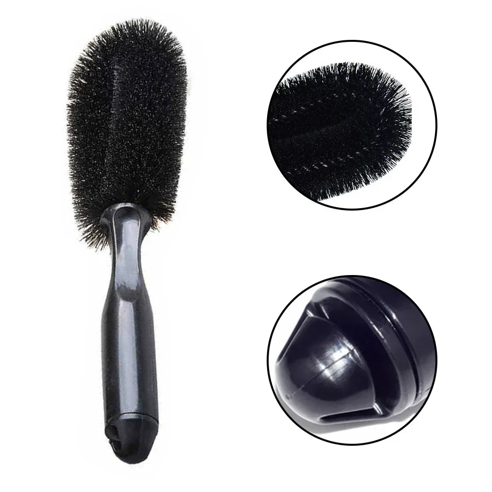 Car Wheel Brush Tire Cleaning Brushes Tools Car Rim Scrubber Cleaner Duster Handle Motorcycle Truck Wheels Car Detailing Brush Peaceful Pleasures Health and Wellness